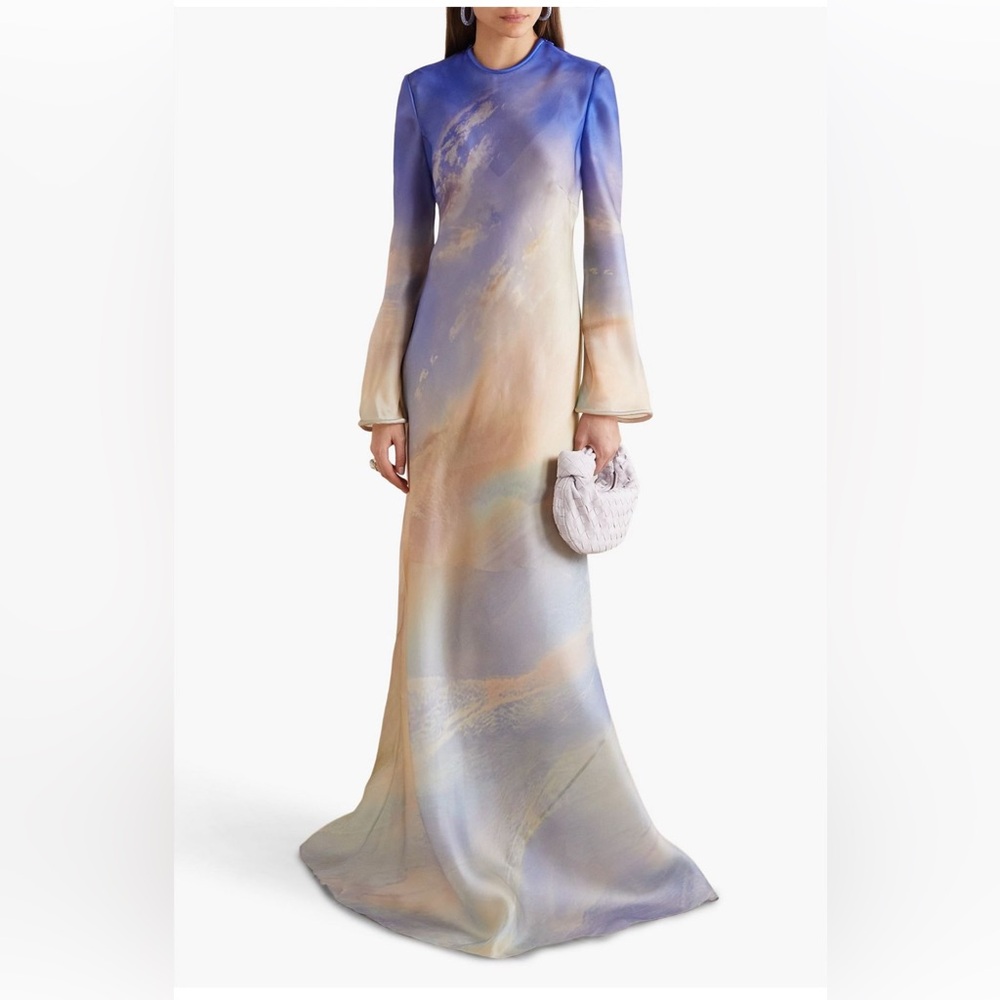 Zimmermann Tama Long Sleeve Silk Gown